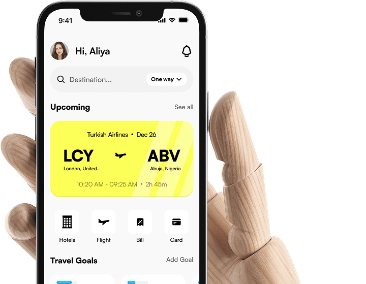 Mobile app mockup